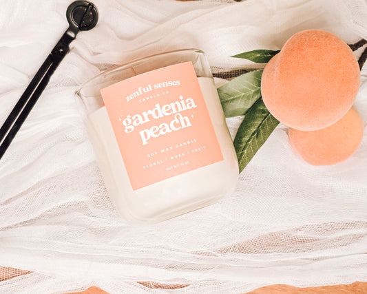 Gardenia Peach Candle - Zenful Senses